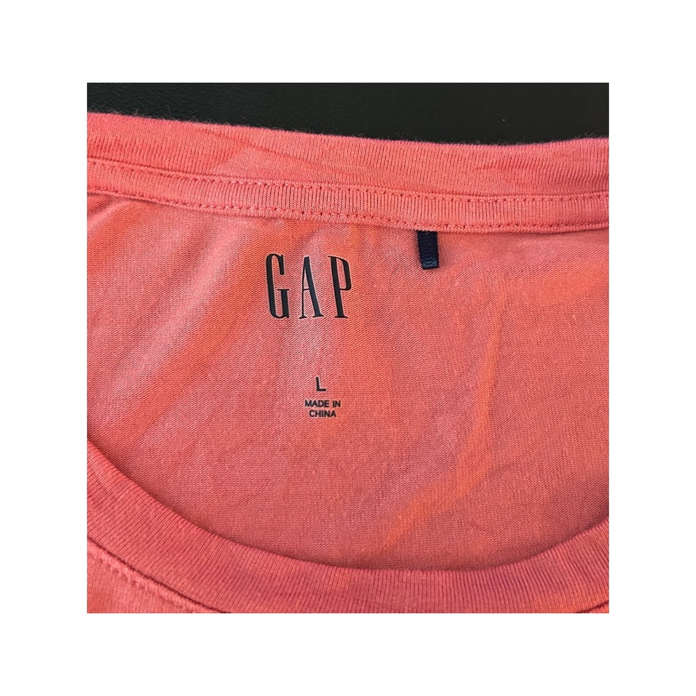 Gap Womens Large Coral Pink Long Sleeve Drop Shoulder Rayon Spandex Top 1376 - Picture 4 of 8